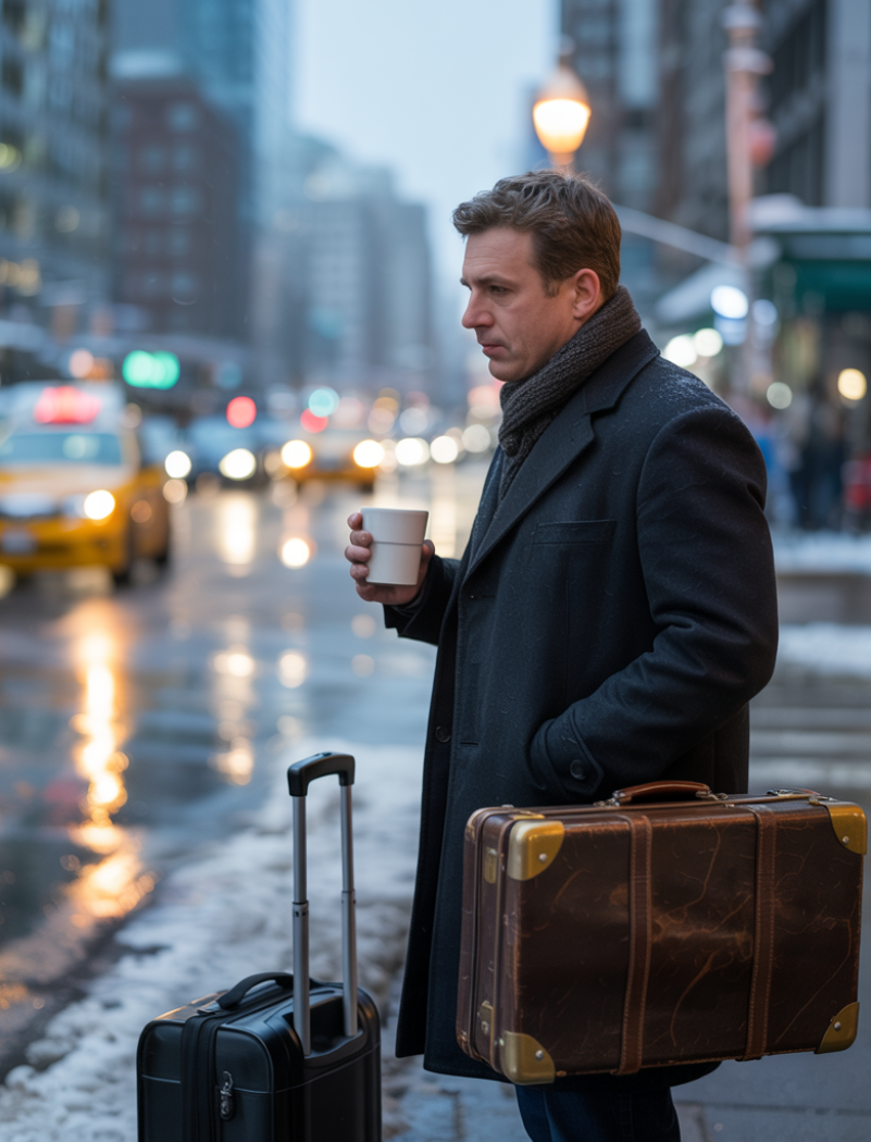 Man with bag and coffee in cold.png 2